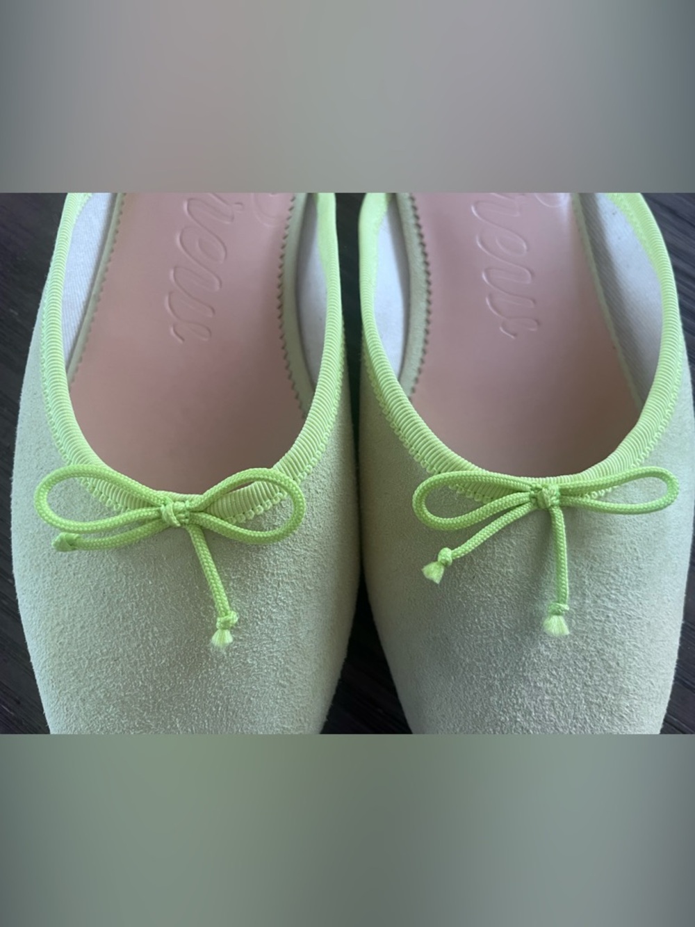 J Crew Suede Ballet Mule Size 8 ~ Crisp Aloe - Picture 11 of 14